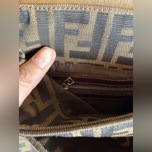 RARE VINTAGE FENDI handbag 🌟 Fendi Zucchino hobo bag in brown GOOD CONDITION! - Picture 13 of 16